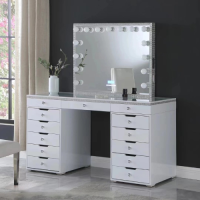 13 Drawer Vanity Table and Mirror (Diamond Style) YX002-V